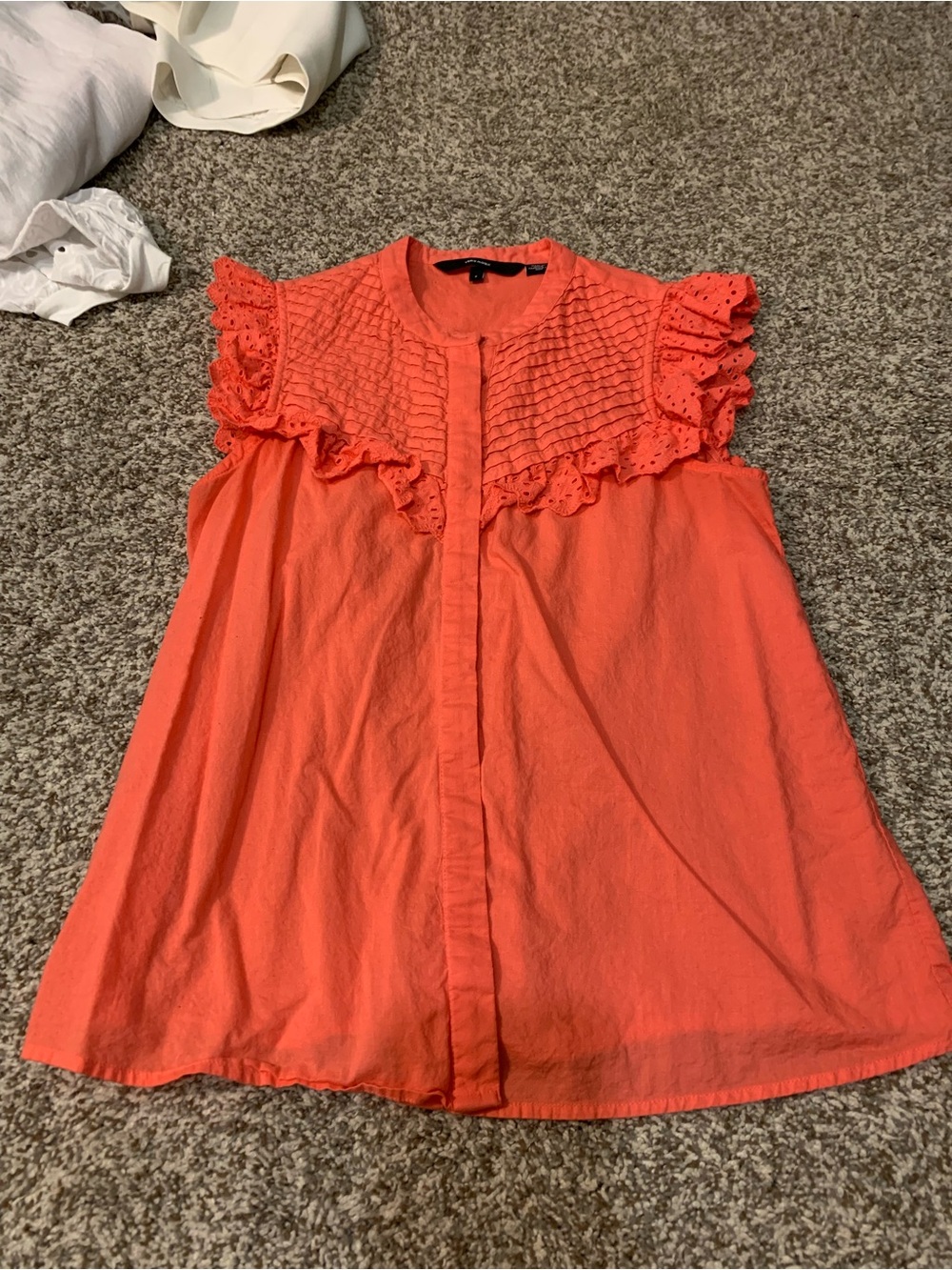 Vero Moda Women’s Coral Button-Front Ruffle Top